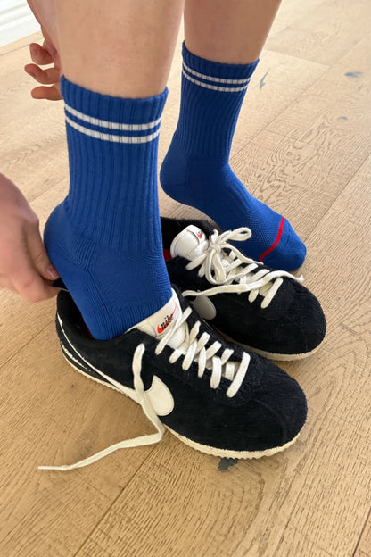 Boyfriend Socks in Cobalt