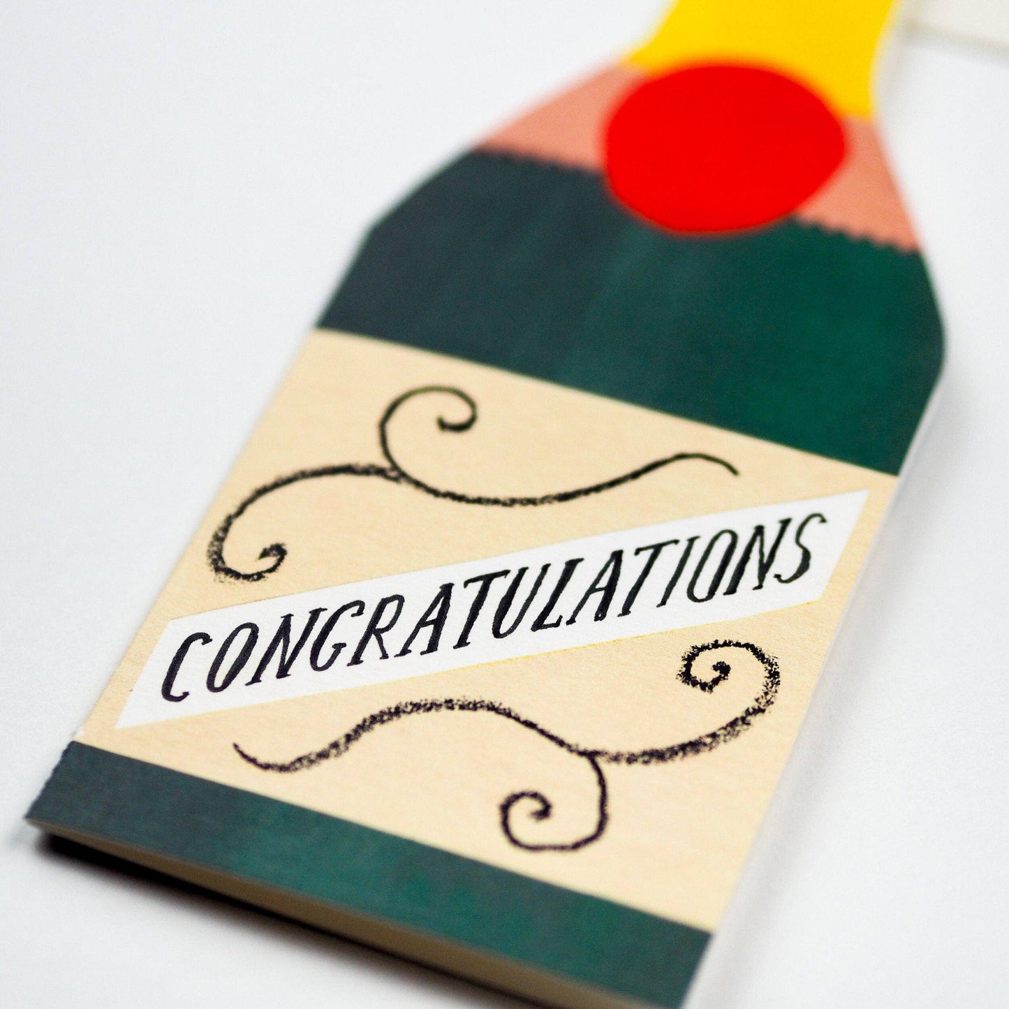 Champagne Bottle Congratulations Card