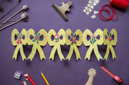Festive Bow Concertina Christmas Card
