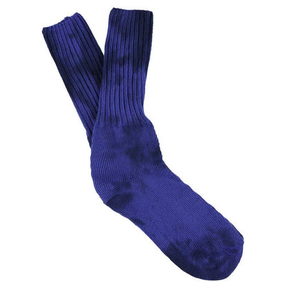 Tie Dye Socks in Black & Cobalt Blue