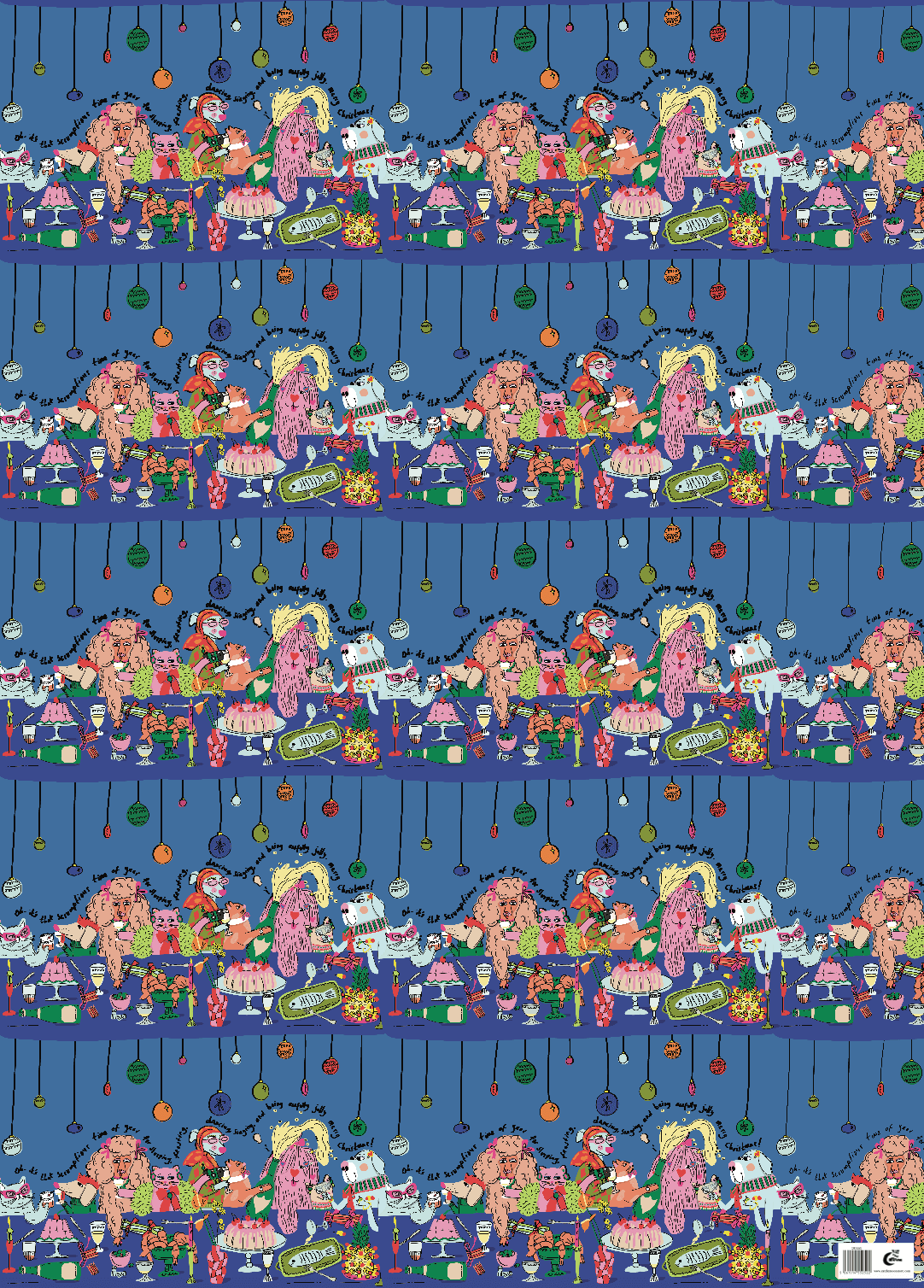 Christmas Supper Gift Wrap Sheet