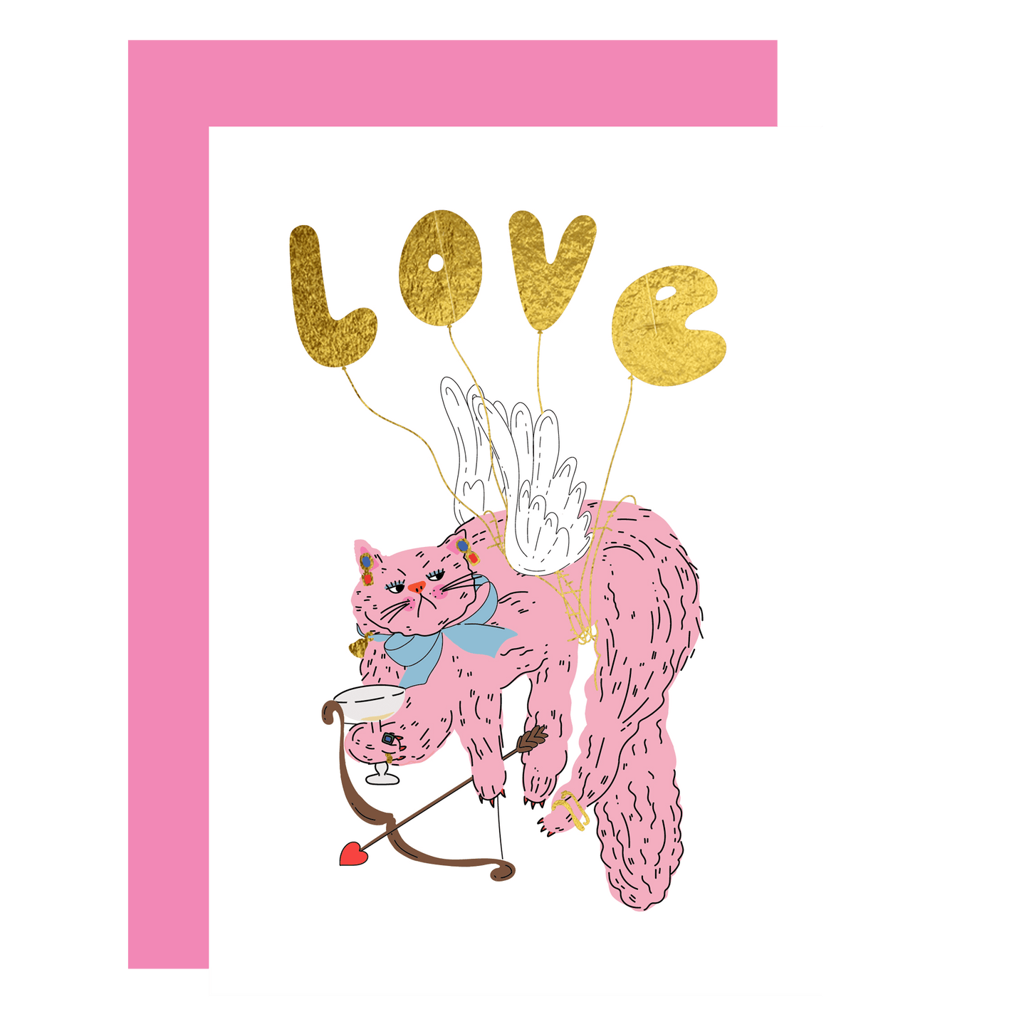 Cat Love Greetings Card