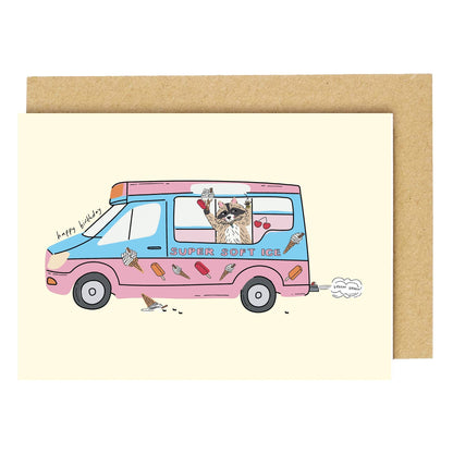 Vroom Ice Cream Van Birthday Card