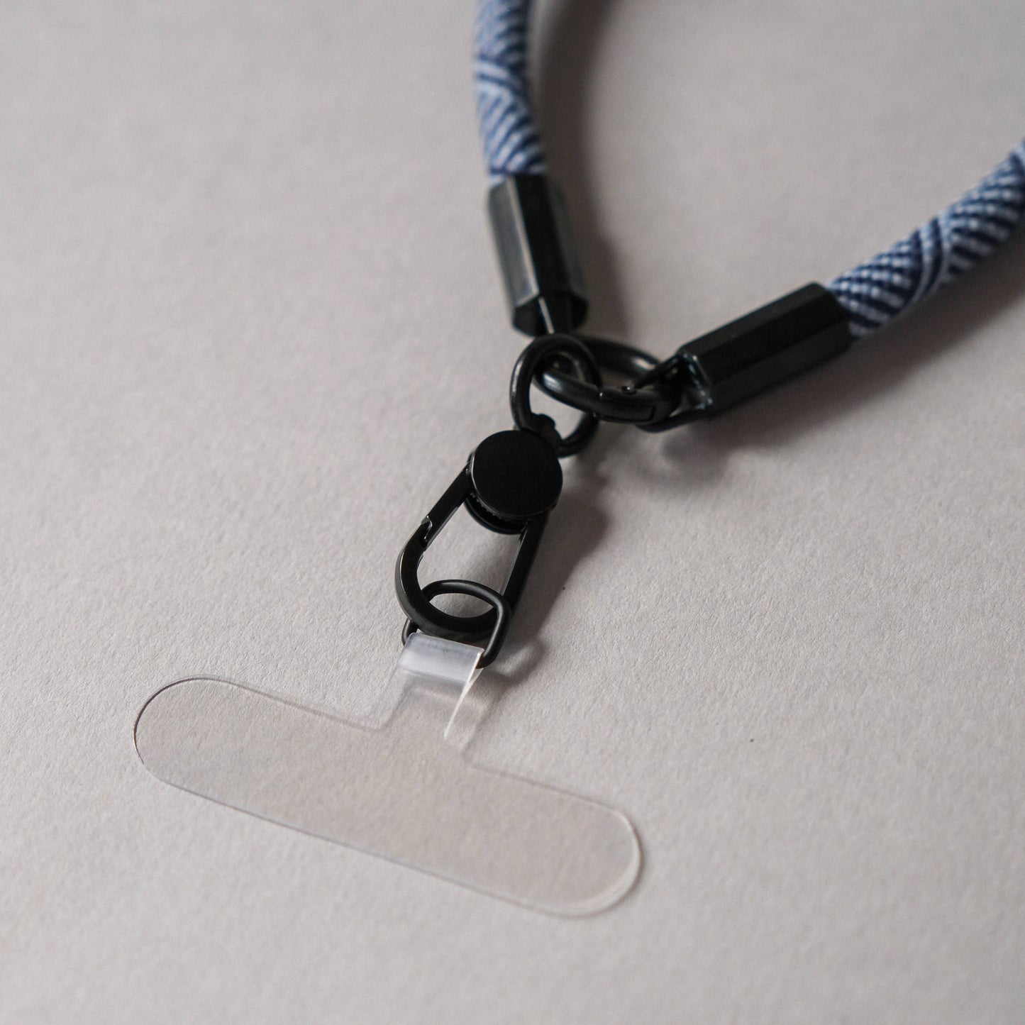 Wrist Phone Strap in Blue Stripe