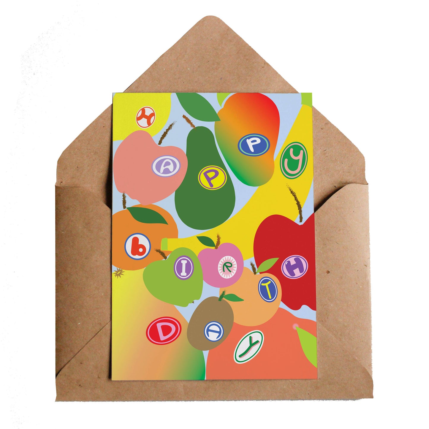 Birthday Fruits Greetings Card
