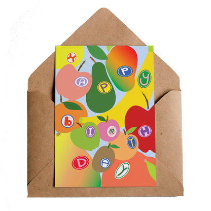 Birthday Fruits Greetings Card