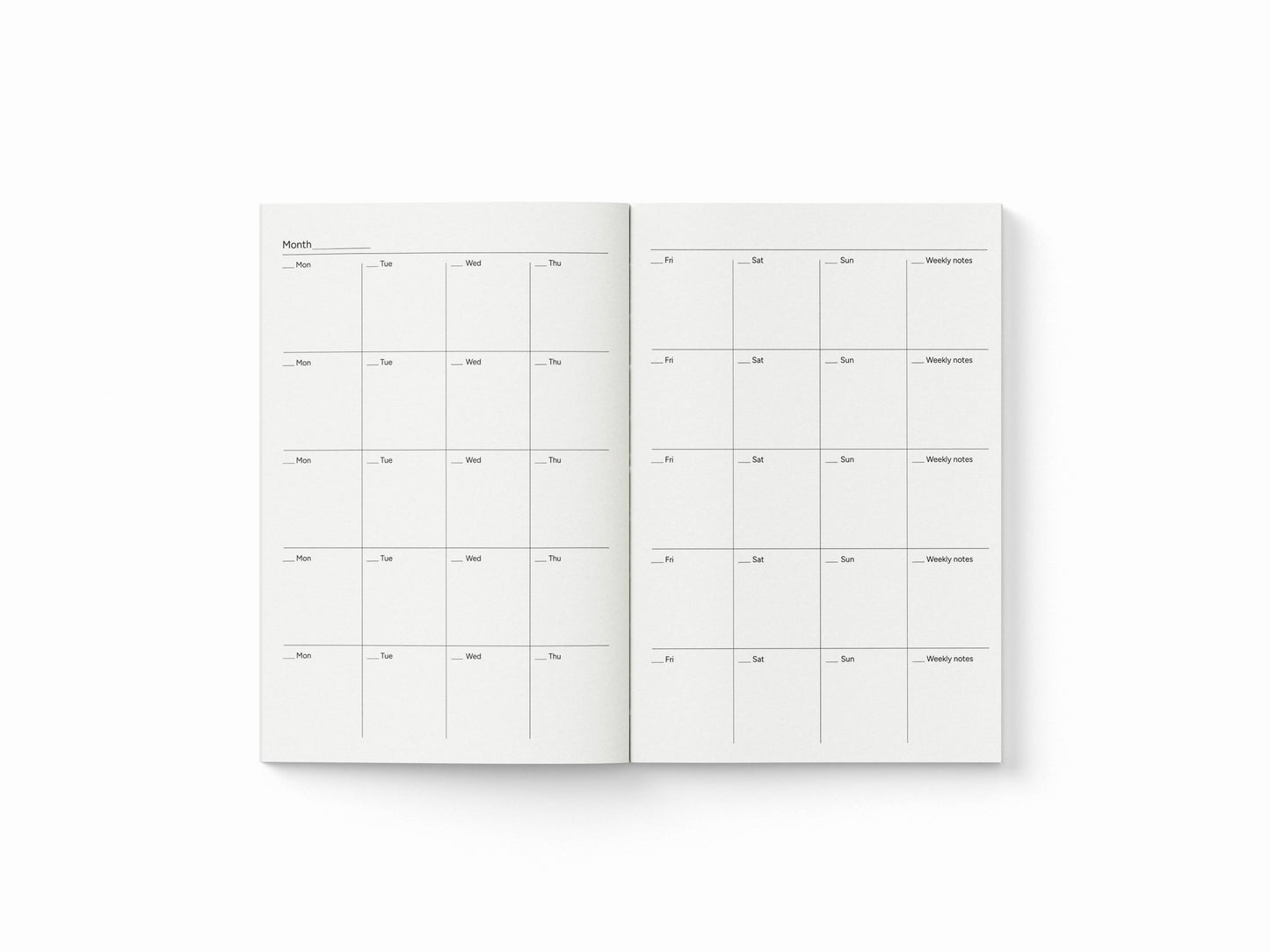 Mini A6 Undated Trinket Diary/Planner