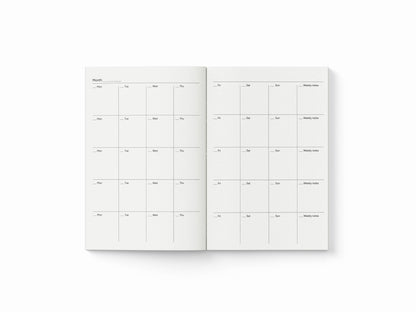 Mini A6 Undated Trinket Diary/Planner