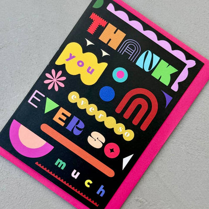 Collage Cutout Thank You Card