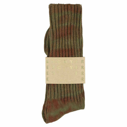 Tie Dye Socks in Brown & Green