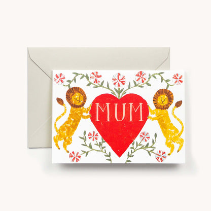 Mum Lion Heart Card