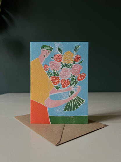 Flower Delivery Greetings Card
