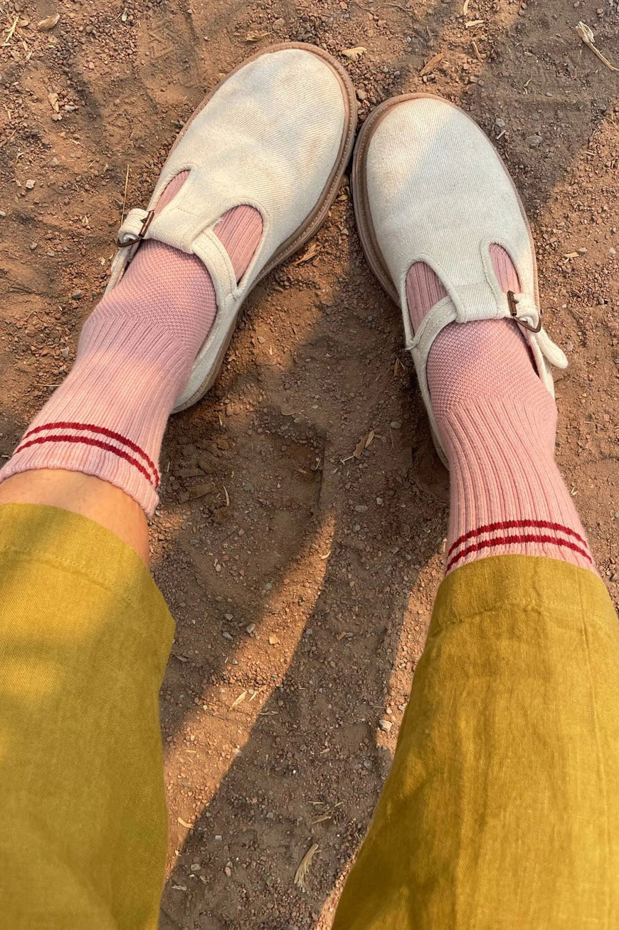 Boyfriend Socks in Vintage Pink