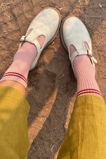 Boyfriend Socks in Vintage Pink