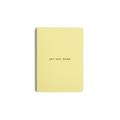 Get Shit Done A6 Productivity Notebook in Lemon