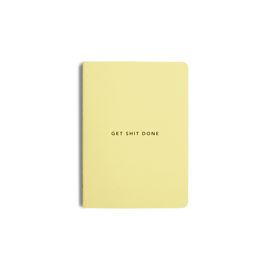 Get Shit Done A6 Productivity Notebook in Lemon