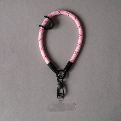 Wrist Phone Strap in Pink Stripe