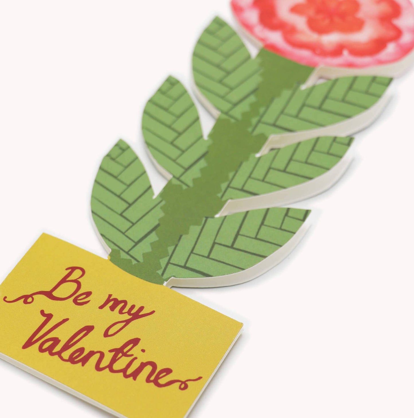 'Be My Valentine' Tall Flower Card