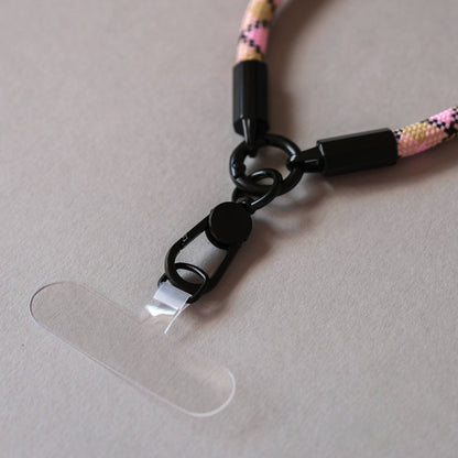 Wrist Phone Strap in Beige & Pink
