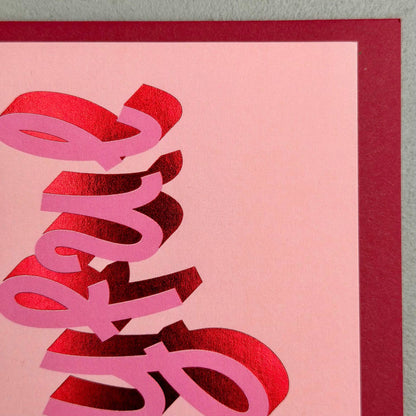 Joyful Retro Typography Christmas Card