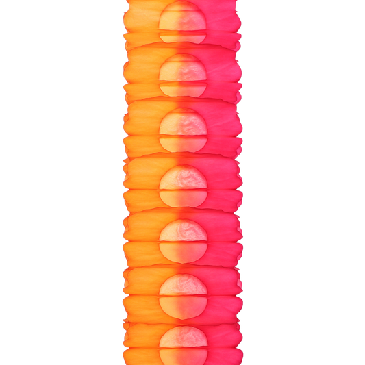Two-Tone Paper Garland in Tangerine & Fuchsia