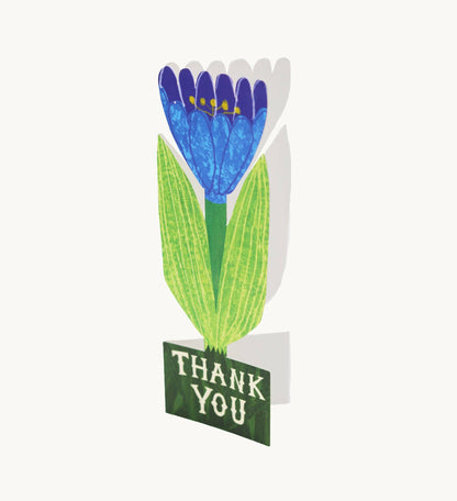 Blue Tulip Thank You Card