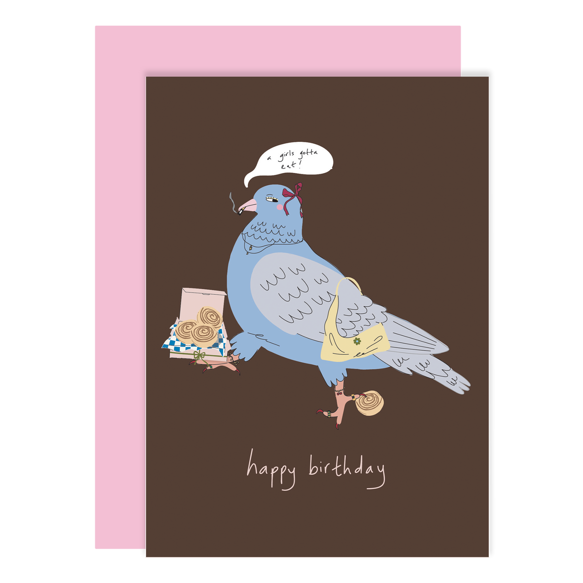 Sassy Pigeon Birthday Card