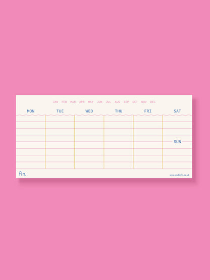 Mini Undated Weekly Planner in Jazz