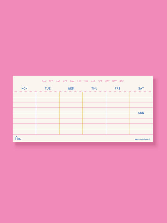 Mini Undated Weekly Planner in Jazz