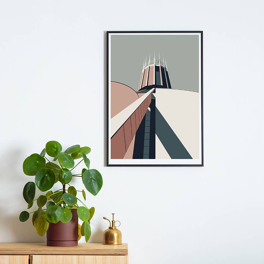 Liverpool Metropolitan Cathedral A3 Art Print