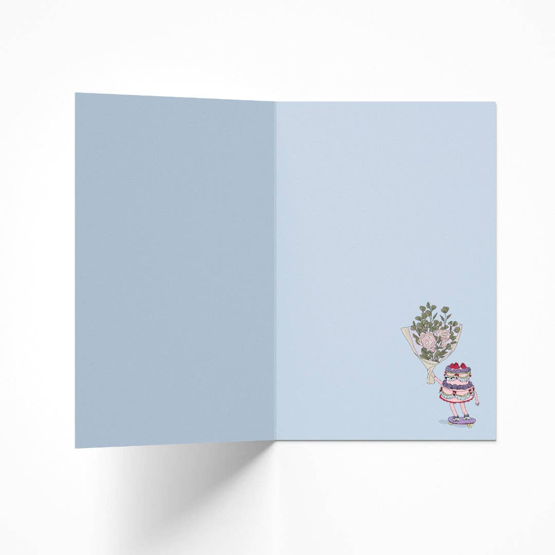 Cake on Skates Birthday Card