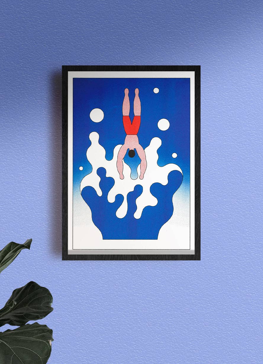Dive A3 Print by Dominic Kesterton