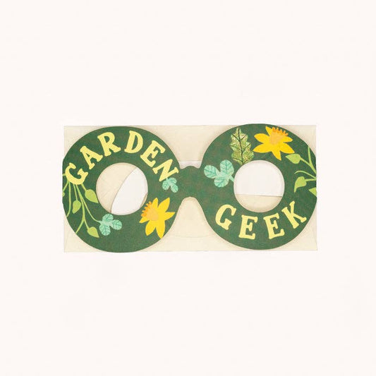 Garden Geek Glasses Greetings Card