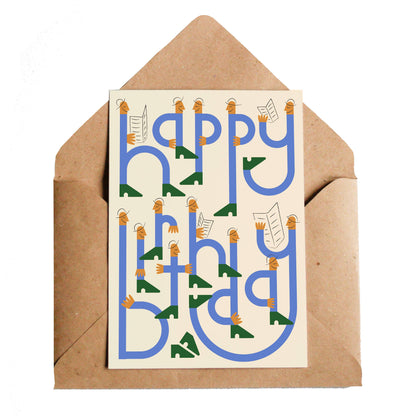 Birthday Press Greetings Card
