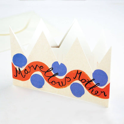 'Marvellous Mother' Party Hat Card