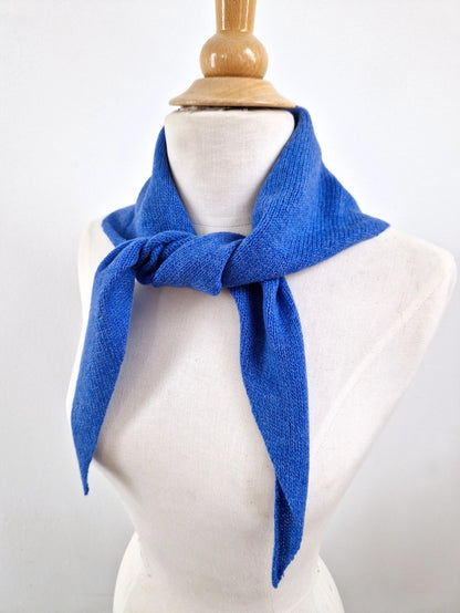 Lambswool Triangle Scarf in Tahiti Blue