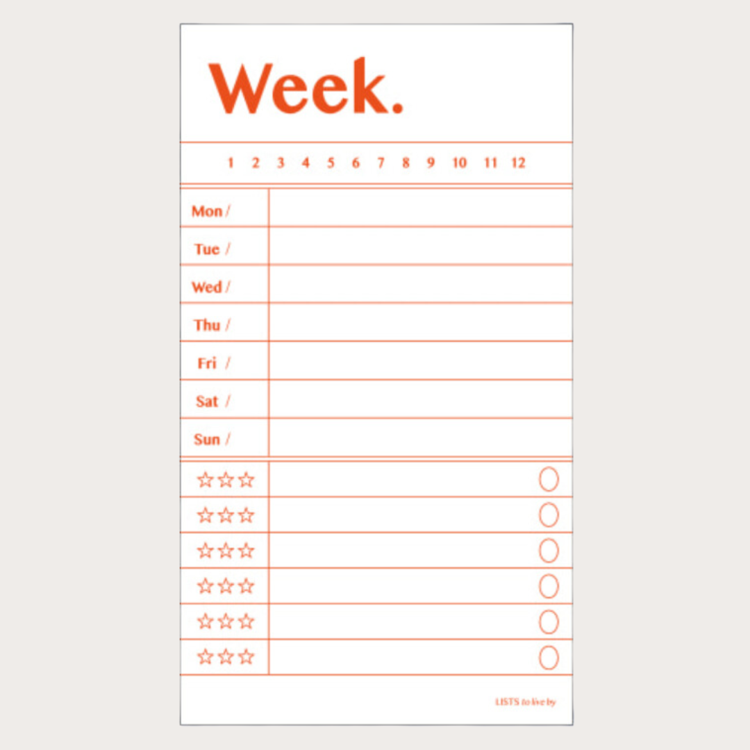 'Lists To Live By' Memo Pad
