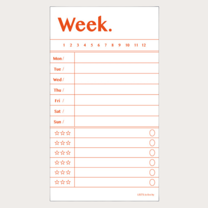 'Lists To Live By' Memo Pad