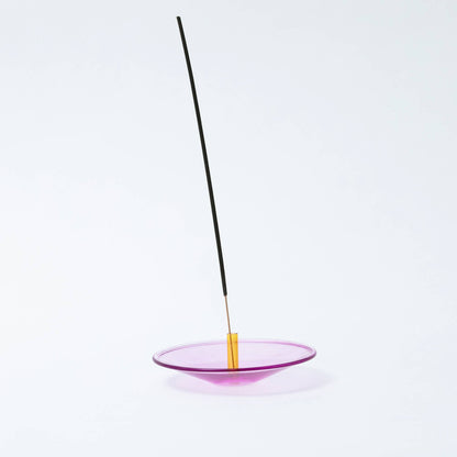 Float Glass Incense Holder in Lilac & Ginger