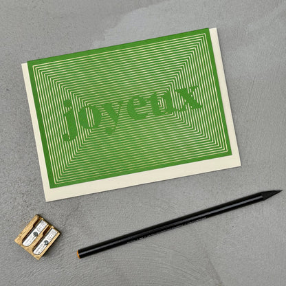 Joyeux Modern Typography Christmas Card