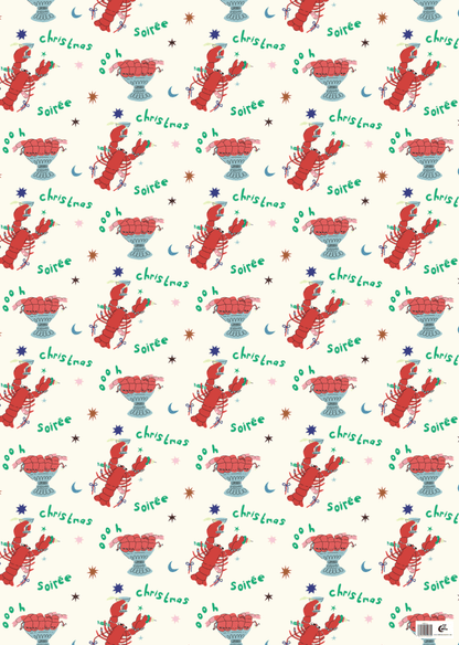 Christmas Soiree Gift Wrap Sheet