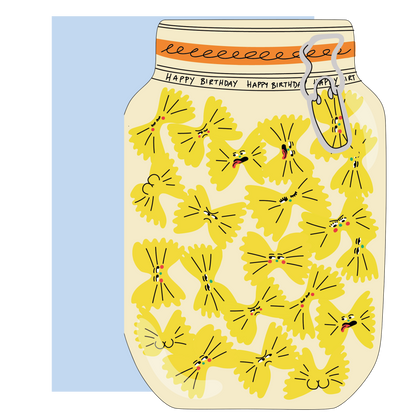 Pasta Jar Die Cut Birthday Card