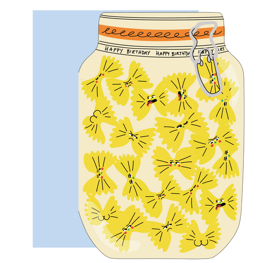 Pasta Jar Die Cut Birthday Card