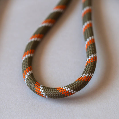 Crossbody Lanyard Phone Strap in Khaki & Orange