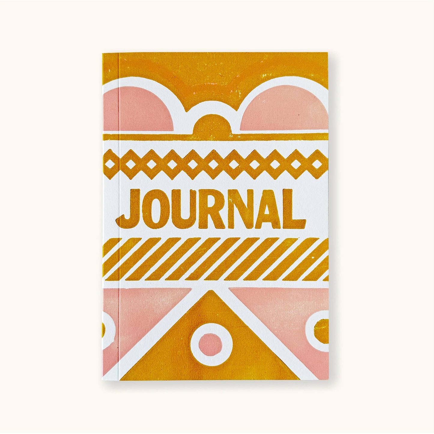 Letterpress Journal in Bloomsbury Ochre & Pink
