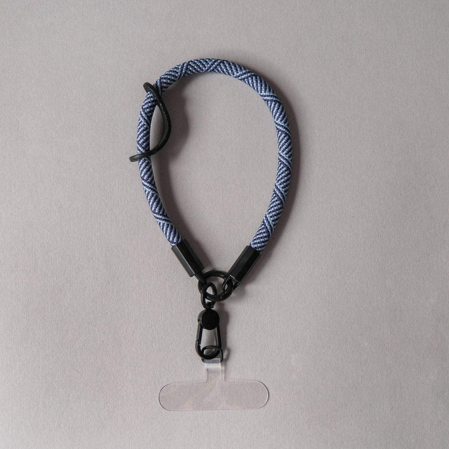 Wrist Phone Strap in Blue Stripe