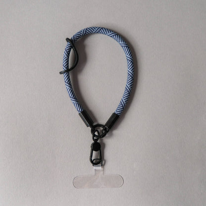 Wrist Phone Strap in Blue Stripe