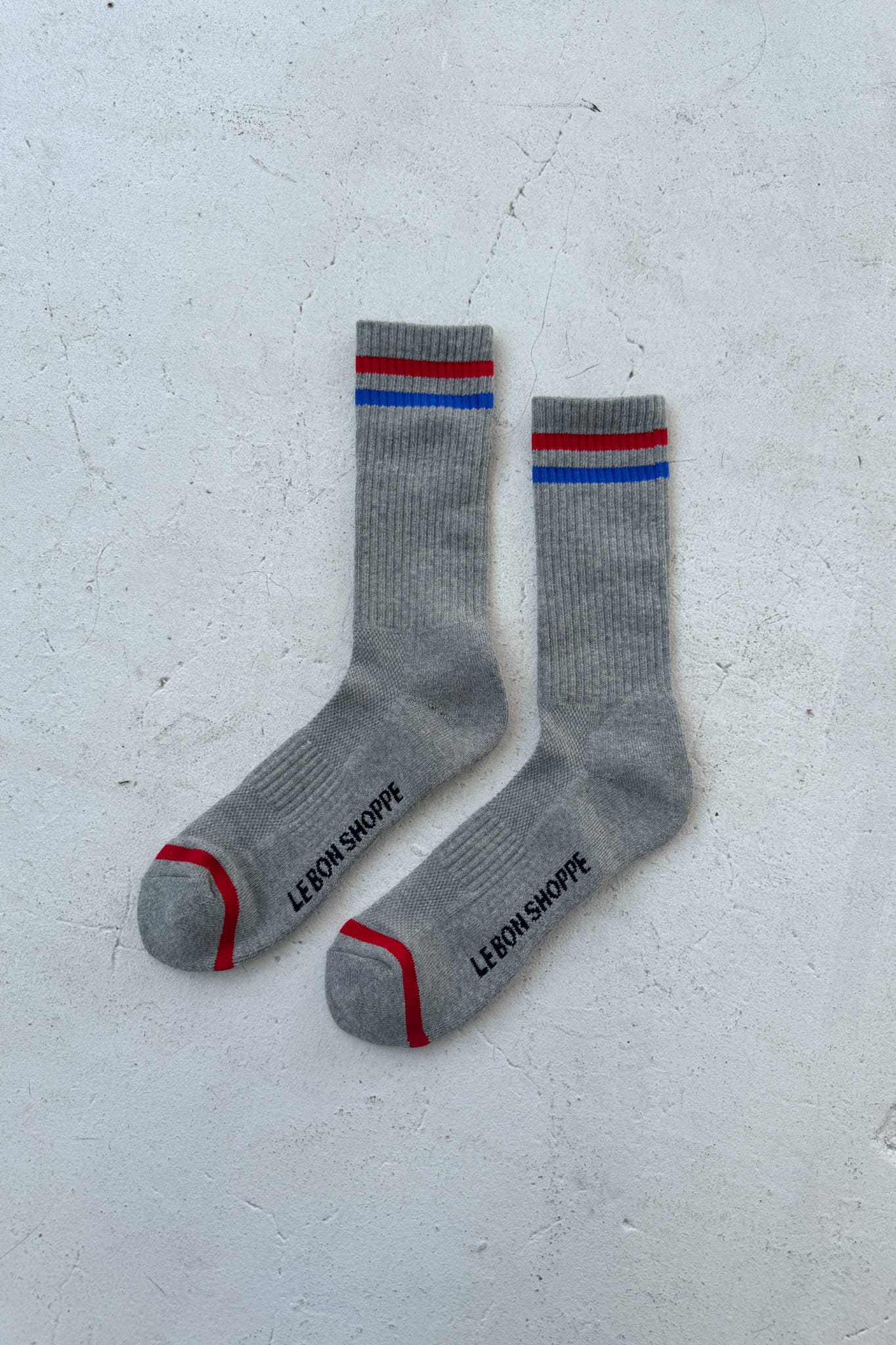Extended Boyfriend Socks in True Grey