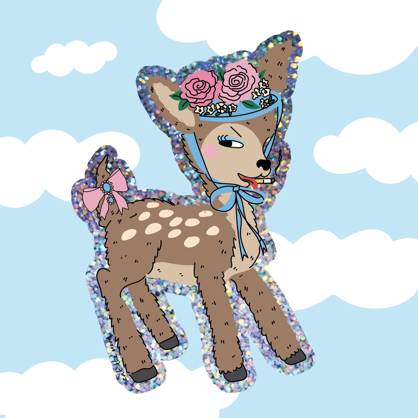 Little Deer Die Cut Vinyl Sticker