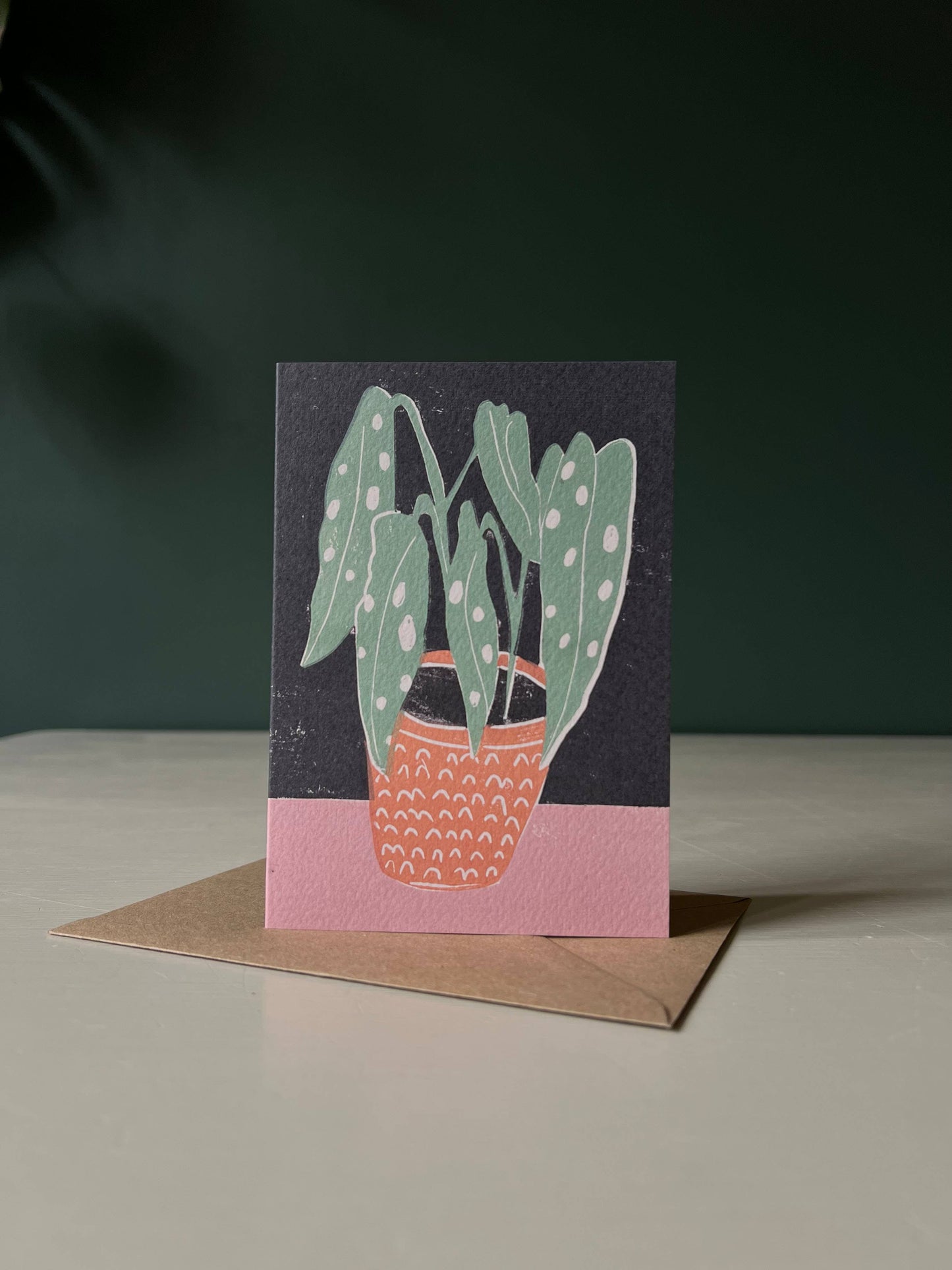 Spotted Begonia Greetings Card